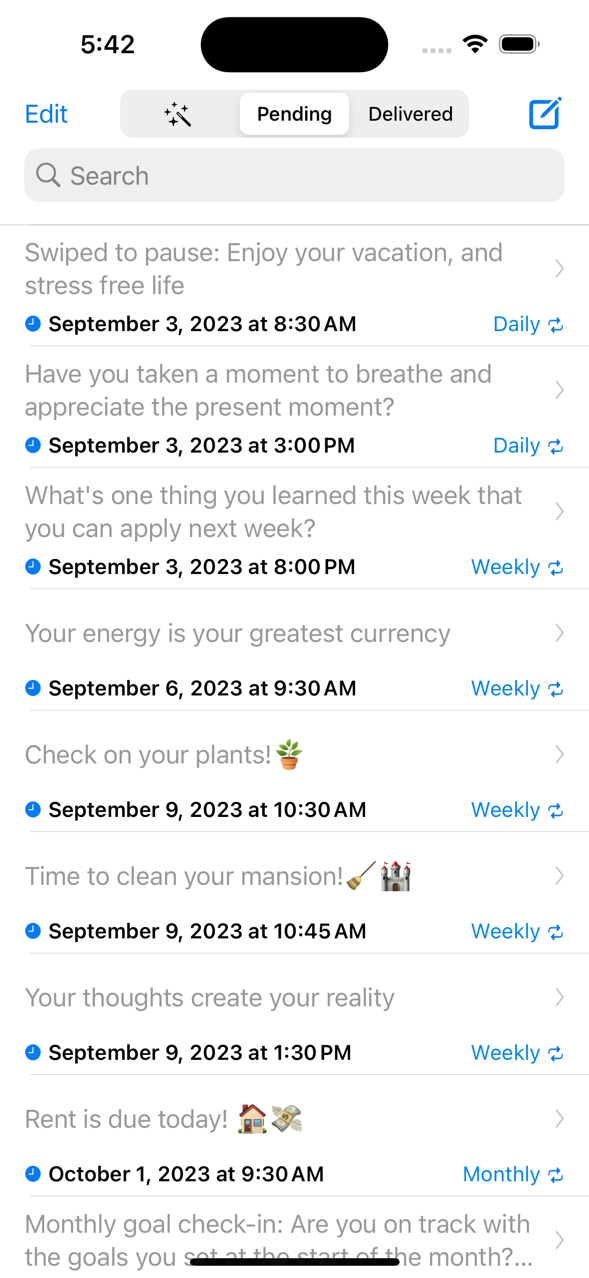 Select a Daily, Weekly, Monthly or Yearly repeat cadence for your future messages.